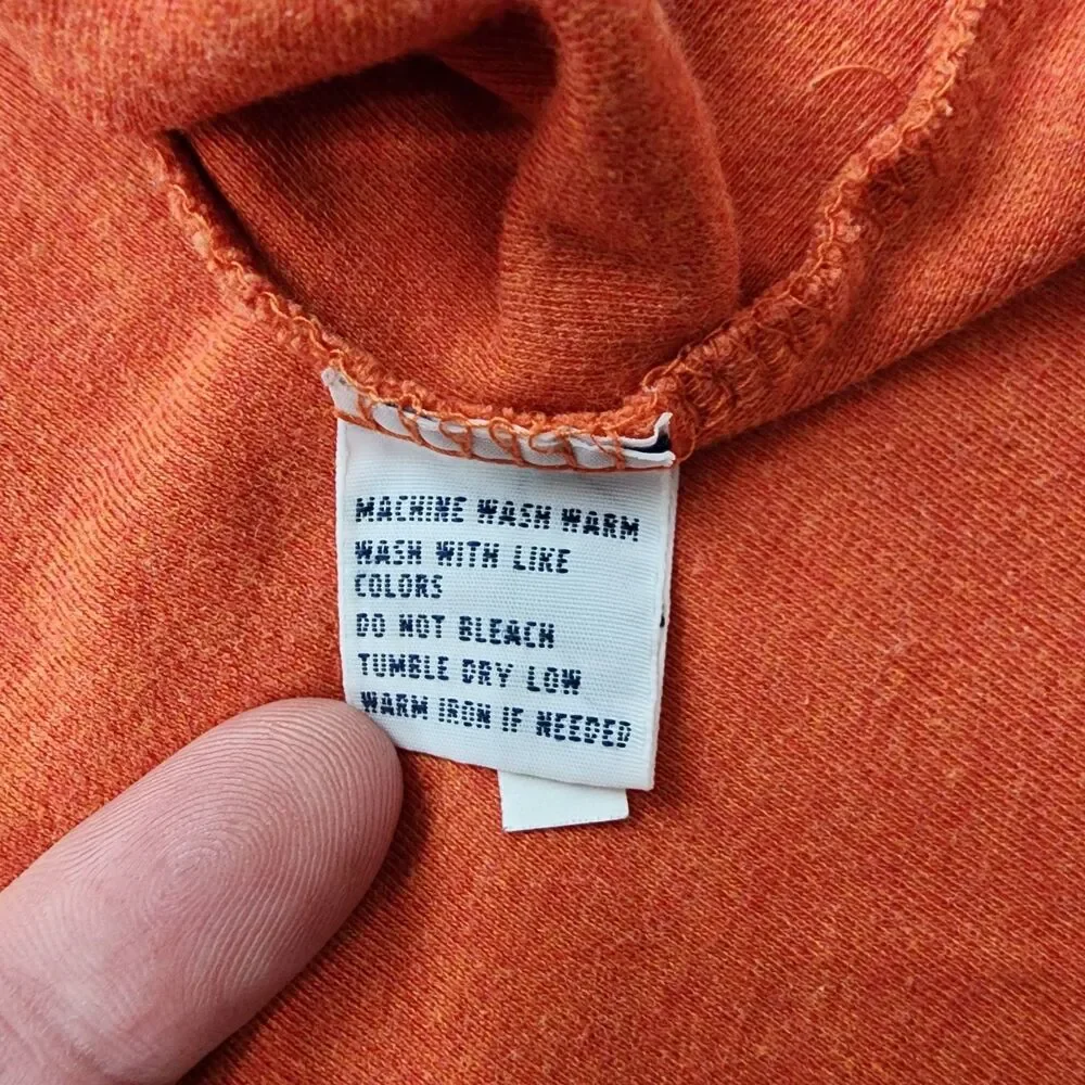 Polo Ralph Lauren Mens Long Sleeve Orange Shirt Size L 100% Cotton Pony Logo